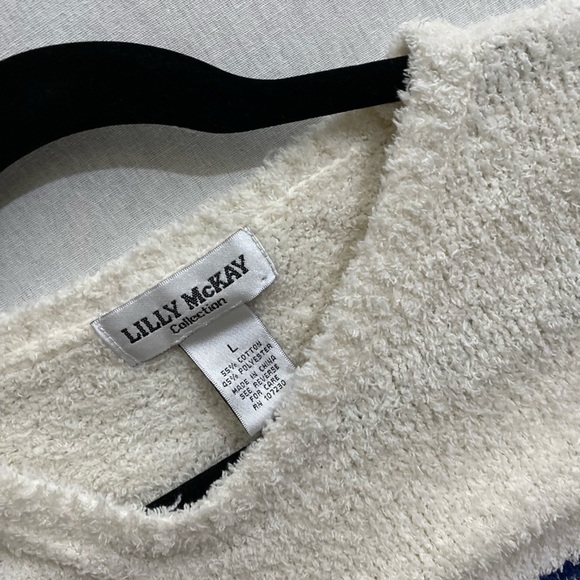 Lilly McKay long sleeve sweater half cropped stripped sizes large - Picture 5 of 8